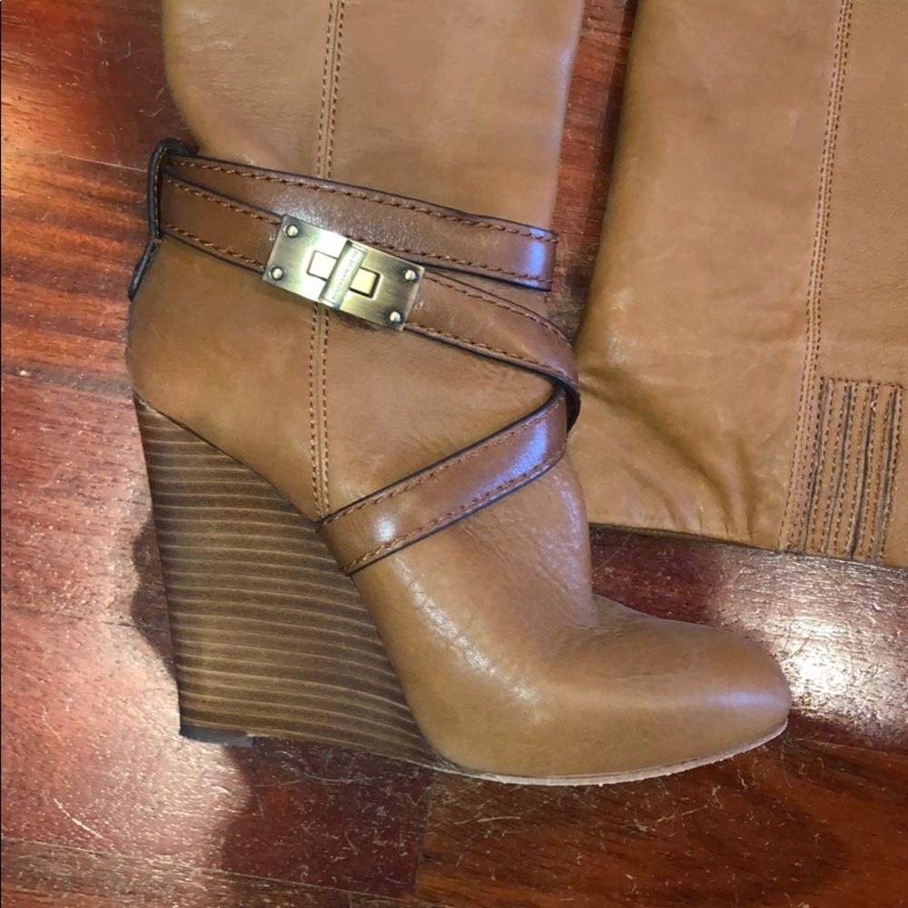 BCBG Remy Leather Remy Wedge Boot - Picture 3 of 8